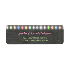 Rustikale Weihnachts Potluck Chalkboard String Lig
