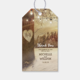 Rustikale Weihnachts-Winterbaum-Gastgeschenk Hochz Geschenkanhänger