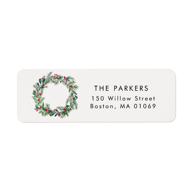 Rustikale Weihnachtsansprache Holly Berries Kiefer (Vorne)