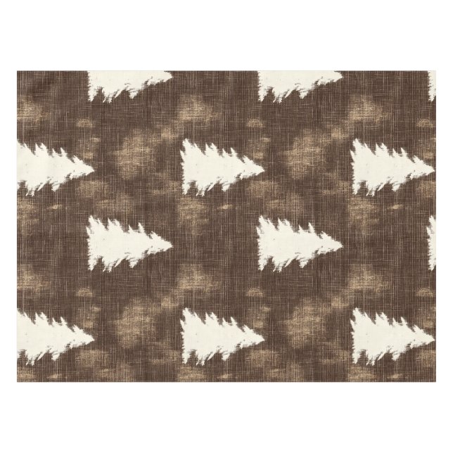 Rustikale Weihnachtsbaumen Tischdecke (Vorderseite (Horizontal))