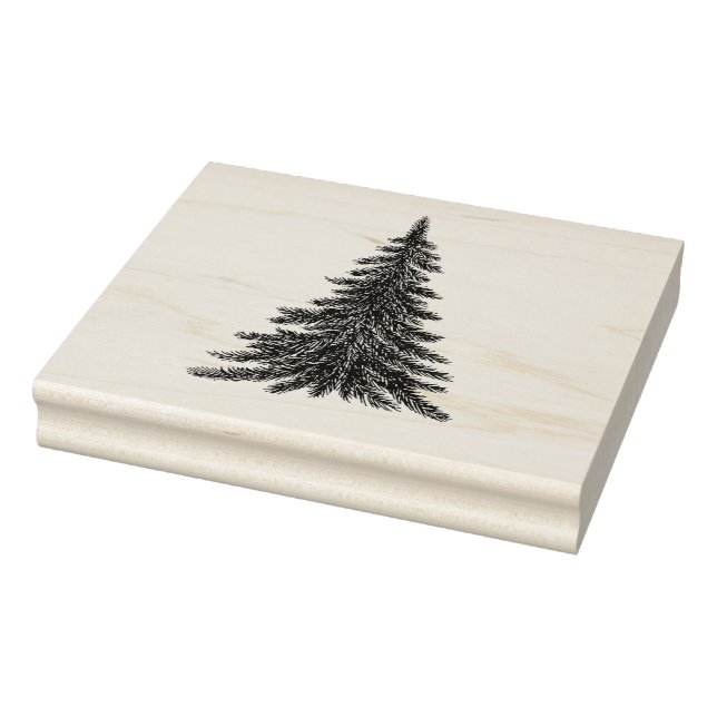 Rustikale Weihnachtsbaumkautschuk-Briefmarke Gummistempel (Stempel)