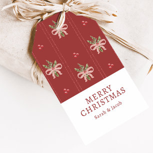Rustikale Weihnachtsbögen Geschenkkarte Geschenkanhänger
