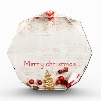 Rustikale Weihnachtsdekoration Fotoblock