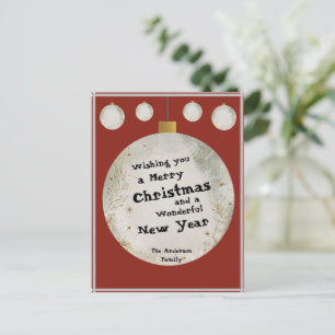 Rustikale Weihnachtsdekoration Frohe Weihnachten F Postkarte