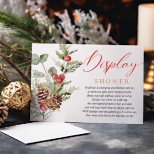 Rustikale Weihnachtsdusche Begleitkarte