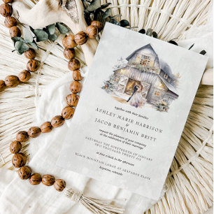 Rustikale Weihnachtsfeier Einladung