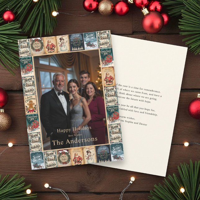 Rustikale Weihnachtsfeier Foto Feiertag Einladung (Von Creator hochgeladen)