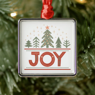 Rustikale Weihnachtsfreude Ornament Aus Metall