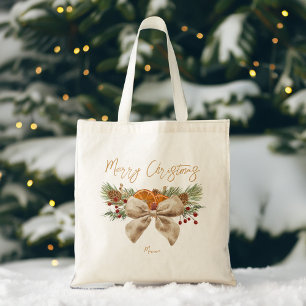 Rustikale Weihnachtsgeschenke Kiefern coquette Sch Tragetasche