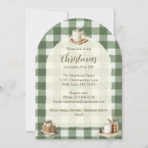 Rustikale Weihnachtsgeschenke Tasse Green Gingham 