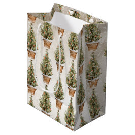 Rustikale Weihnachtsgeschenktaschen Mittlere Geschenktüte