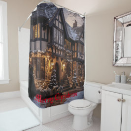 Rustikale Weihnachtsmagie Duschvorhang