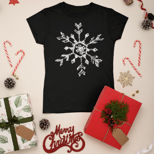 Rustikale Weihnachtsschneeflocke T-Shirt