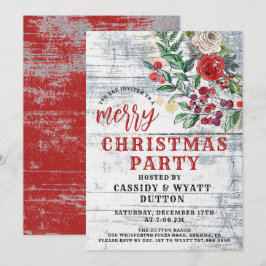 Rustikale Weihnachtszeit-Party Einladung