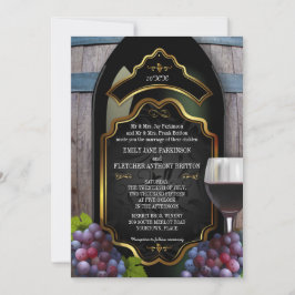 Rustikale Weinberg-Weinkellerei-Hochzeit Einladung