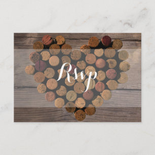 Rustikale Weinkarte UAWG und Speisekarte RSVP Karte