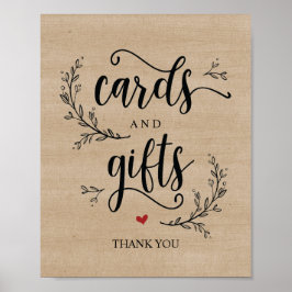 Rustikale Weinkeller Hochzeitskarten und Geschenke Poster