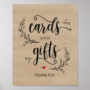 Rustikale Weinkeller Hochzeitskarten und Geschenke Poster