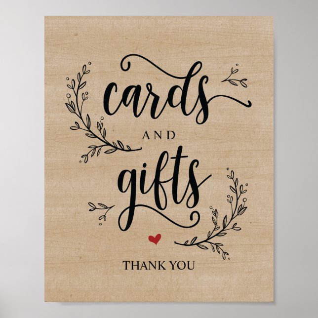 Rustikale Weinkeller Hochzeitskarten und Geschenke Poster (Vorne)