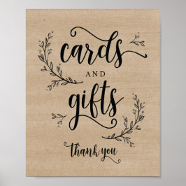 Rustikale Weinkeller Hochzeitskarten und Geschenke Poster