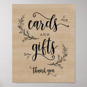 Rustikale Weinkeller Hochzeitskarten und Geschenke Poster