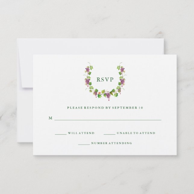 Rustikale Weinkellerei | Kraft-Hochzeitreaktion RSVP Karte (Vorderseite)