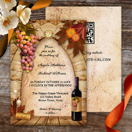 Rustikale Weinkellerei oder Weinberg Hochzeit Einladung