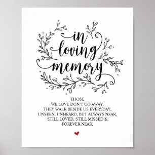 Rustikale Weinreben-Hochzeit Gedenktafel in liebev Poster