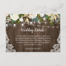 Rustikale weiße Blumenzwiebelleuchten Hochzeitsdet