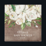 Rustikale Weißrosen Dusche Gefallen Magnet<br><div class="desc">Schöne weiße Blume Babydusche bevorzugen Magnet. Matching Artikel in unserem Shop erhältlich.</div>