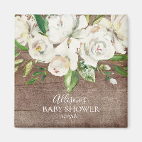 Rustikale Weißrosen Dusche Gefallen Magnet