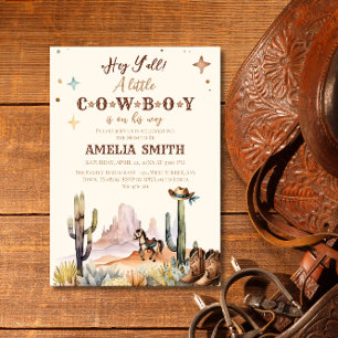 Rustikale Western-Cowboy-Baby-Party Wild West Einladung