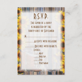 Rustikale Western Cowboy Country Hochzeit R.S.V.P RSVP Karte