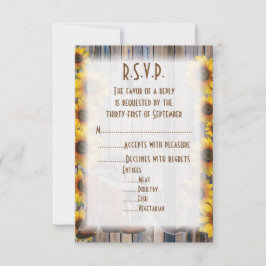 Rustikale Western Cowboy Country Hochzeit R.S.V.P RSVP Karte