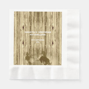 Rustikale Western Cowboy-Wildwest-Themenhochzeit Serviette