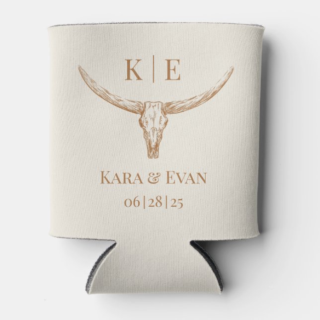 Rustikale Western-Hochzeit kann kühlen Dosenkühler (Vorderseite)