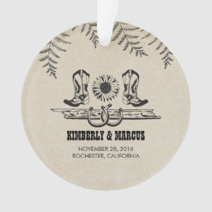 Rustikale Western-Hochzeit Ornament