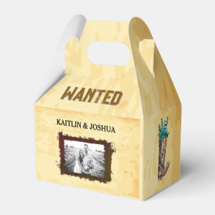 Rustikale Western-Hochzeit 🤠 Wanted Foto  Geschenkschachtel