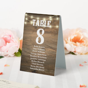 Rustikale Western-Hochzeitstabelle Tischaufsteller