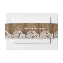rustikale Western Land Hochzeit und Spitze Einladungsbanderole