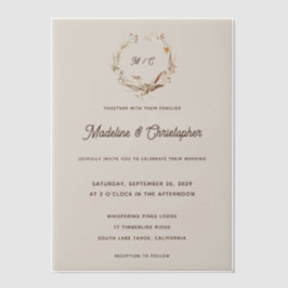 Rustikale Western-Ranch-Monogramm-Hochzeit