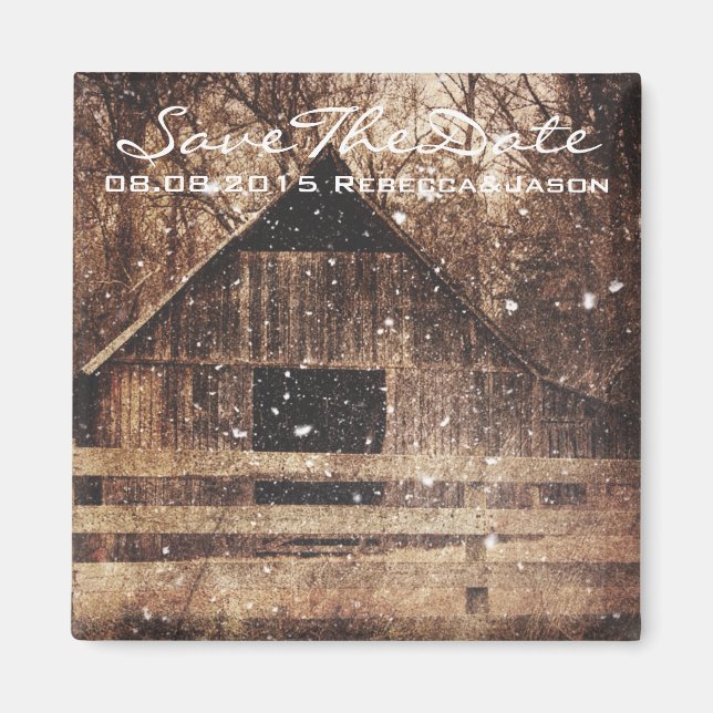 rustikale Western Wintermärsche Magnet (Vorne)
