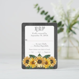 Rustikale Wetterblütenhochzeit RSVP-Karte RSVP Karte