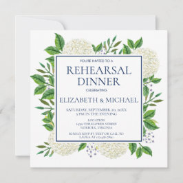 Rustikale White Blue Hydrangeas Probe Einladung
