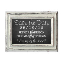 Rustikale White Frame & Chalkboard Hochzeitskollek