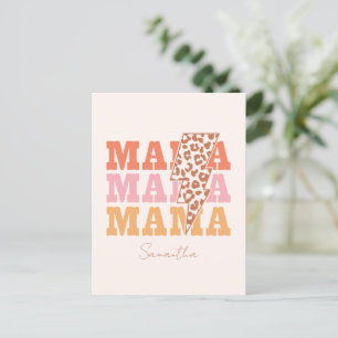 Rustikale Wiederholung "Mama" Postkarte