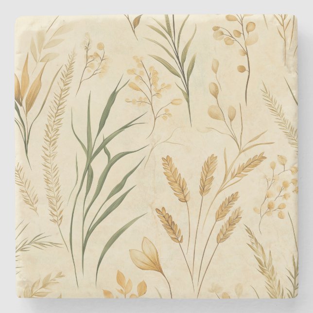 Rustikale Wiese Steinuntersetzer (Vorderseite)