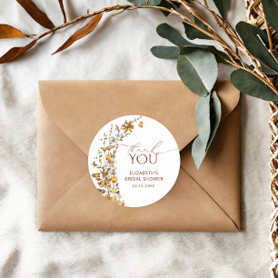 Rustikale Wiesenhochzeit Brautparty  Runder Aufkleber