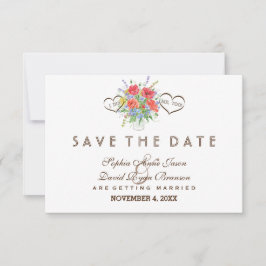 Rustikale wild lebende Blume Hochzeit speichern da Save The Date