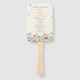 Rustikale Wildblume Blumenhochzeit Fächer